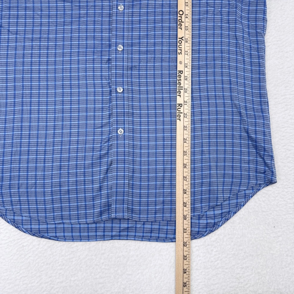 Robert Graham Shirt Men's Size XL Classic Fit Blue Check Flip Cuff Buttom Down - Picture 11 of 11